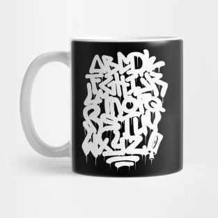 Graffiti Alphabet #4 white Mug